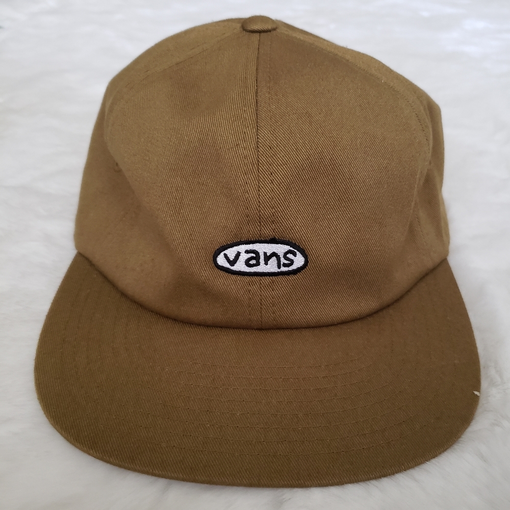 VANS Buckle Snapback Hat Green Brown